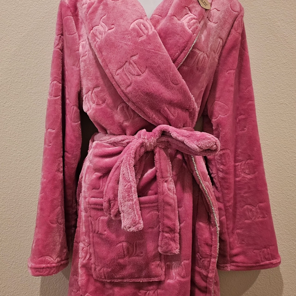 Juicy Couture Fuchsia Embossed Robe